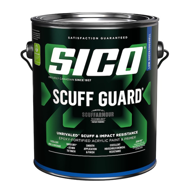 SICO Interior Paint and Primer with Scuff Guard Neutral Base with Low Sheen Eggshell Finish - 3.78-L
