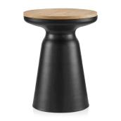 Bouclair 15.50 x 20.50-in Black Metal/MDF Side Table