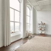 Bouclair 52 x 96-in White Polyester Blackout Curtain
