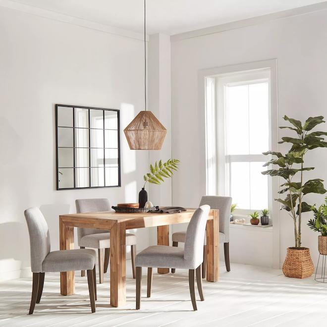 Bouclair 40 x 40-in Black Windowpane Mirror