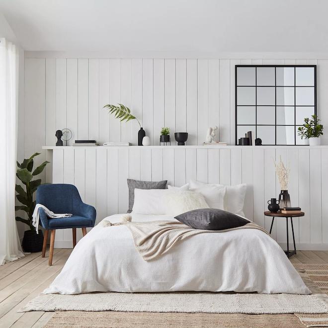 Bouclair 40 x 40-in Black Windowpane Mirror