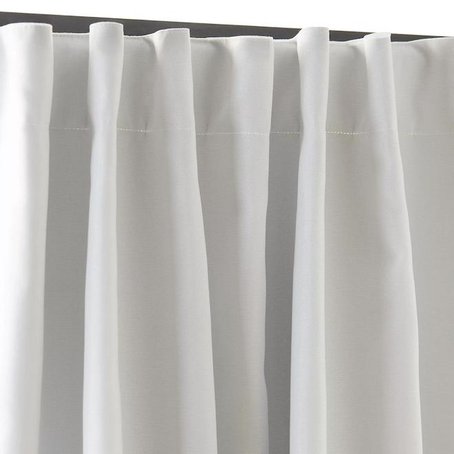 Bouclair 52 x 96-in White Polyester Blackout Curtain