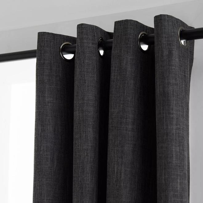 Bouclair 52 x 84-in Charcoal Polyester Blackout Curtain
