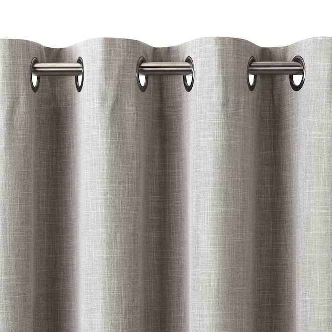 Bouclair 52 x 96-in Taupe Polyester Blackout Curtain