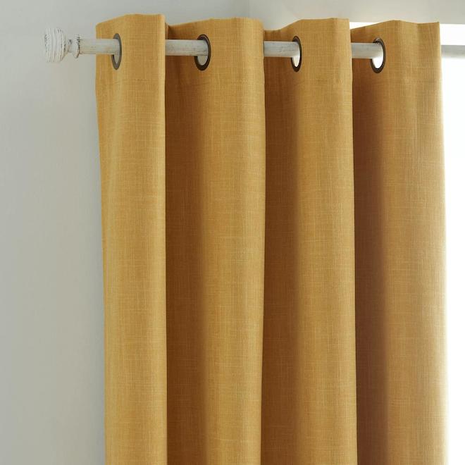 Bouclair 52 x 84-in Yellow Polyester Blackout Curtain