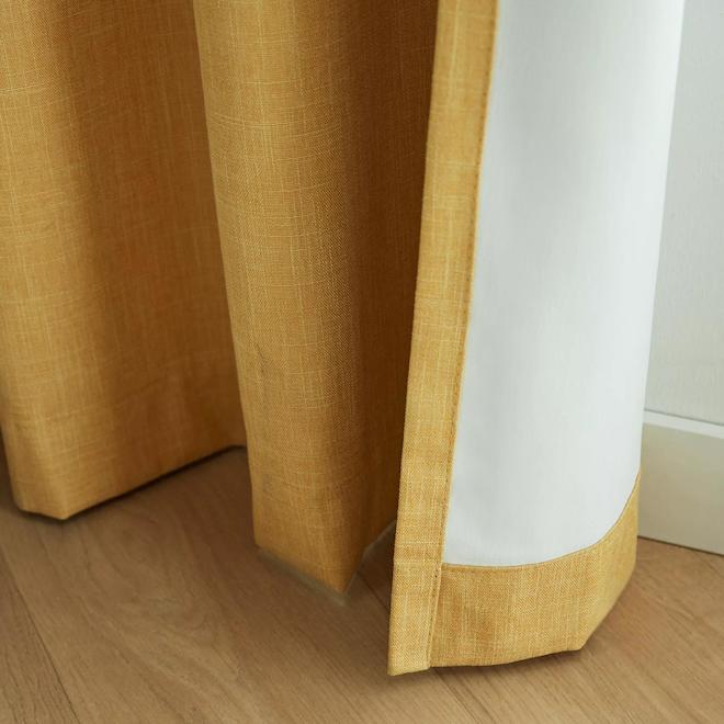 Bouclair 52 x 84-in Yellow Polyester Blackout Curtain