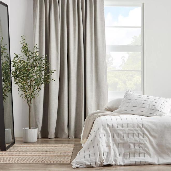 Bouclair 52 x 84-in Taupe Polyester Blackout Curtain