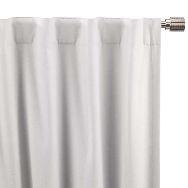Bouclair 52 x 96-in White Polyester Blackout Curtain