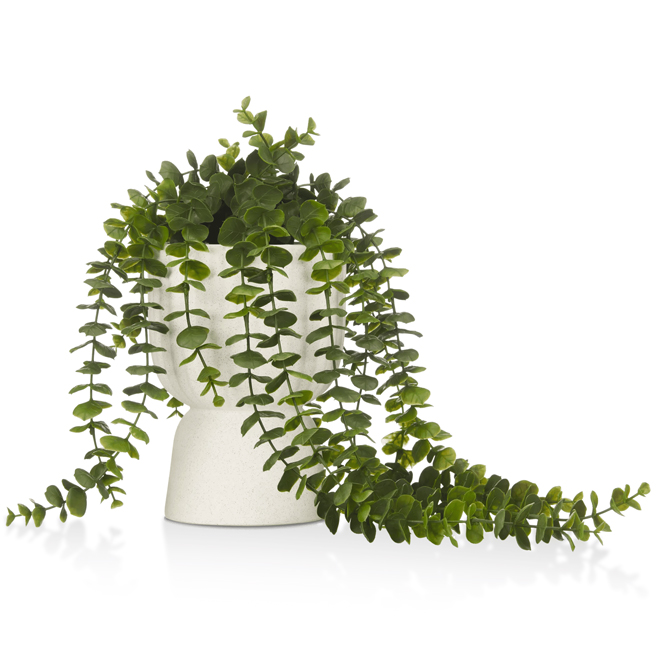 Bouclair 10 x 20-in Artificial Plant in White Pot