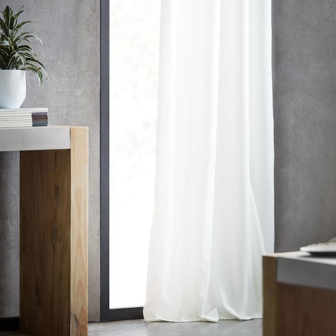 Bouclair 52 x 96-in Ivory Polyester Curtain Panel