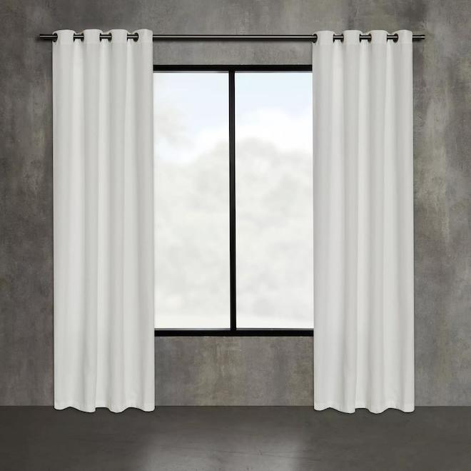 Bouclair 52 x 96-in Ivory Polyester Curtain Panel