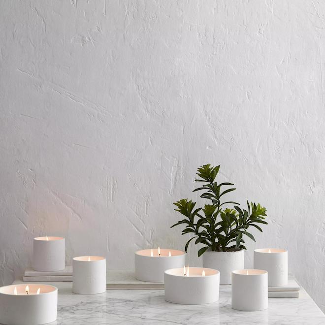 Bouclair 6.5-in Green Tea Candle with Wooden Lid