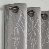 Bouclair 54 x 84-in Grey Polyester Curtain Panel