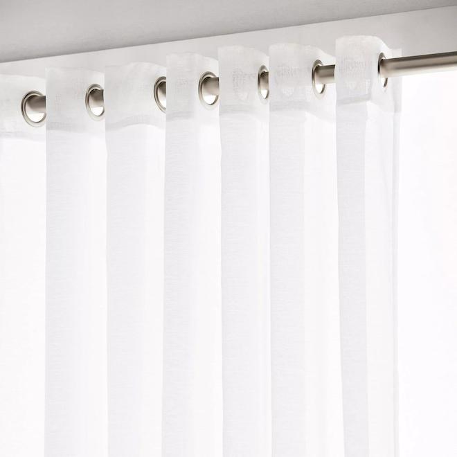 Bouclair 52 x 84-in Ivory Polyester Sheer Curtain