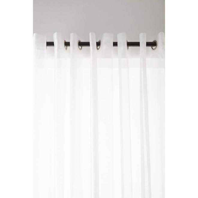 Bouclair 52 x 84-in Ivory Polyester Sheer Curtain