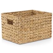Bouclair 15.75 x 11.75 x 8.5-in Natural Water Hyacinth Basket