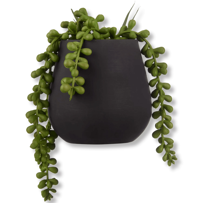 Plante artificielle en pot de céramique noire par Bouclair, 3,5 x 5 po