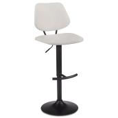 Bouclair 18.5 x 20.75 x 36.25-in Off-White Adjustable Counter Stool