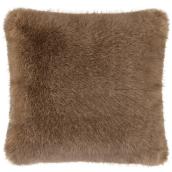 Bouclair Decorative Pillow in Faux Beaver Fur - 20 x 20-in