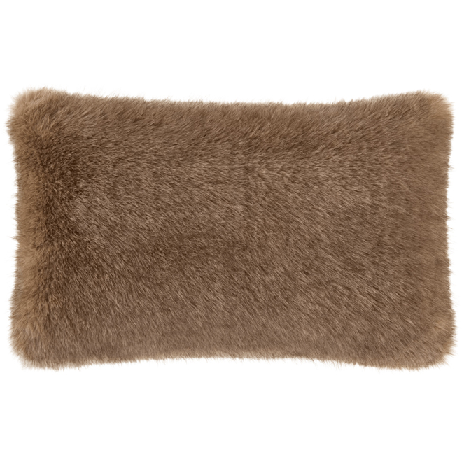 Bouclair Decorative Pillow in Faux Beaver Fur - 14 x 20-in