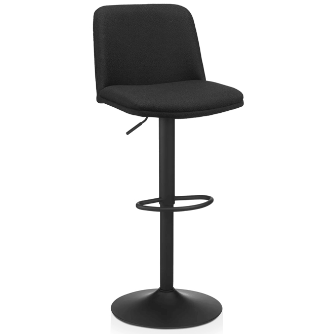 Bouclair Bar Stool of 17.25 x 20 x 35.25-in - Black