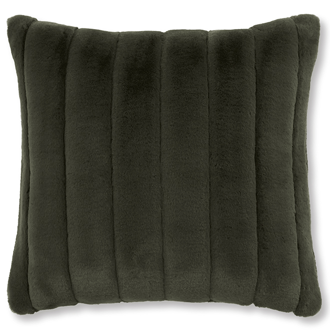 Bouclair Beatle Faux Fur Throw Pillow 20 x 20-in Green 9405181