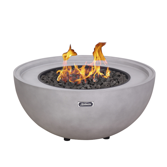 Sunbeam Wellesley Outdoor Fire Pit, Round Concrete Fire Pit Wood Burning