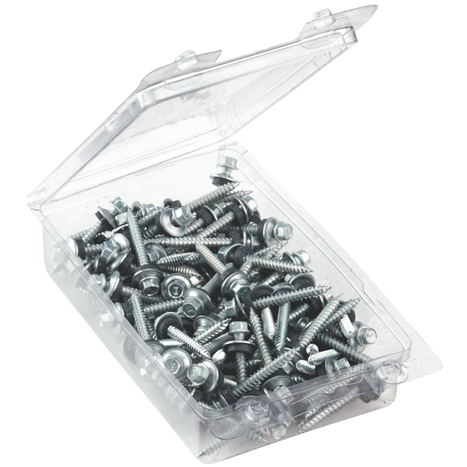 Vic West Galvanized Steel Woodtite Screw #9 - 1 in. - 50-unit box.