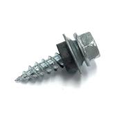 Vic West Roofing Galvanized Steel Hex Head Roofing Screws with Washer - Self-Tapping - 100 Per Pack - #14 x 1 1/4-in