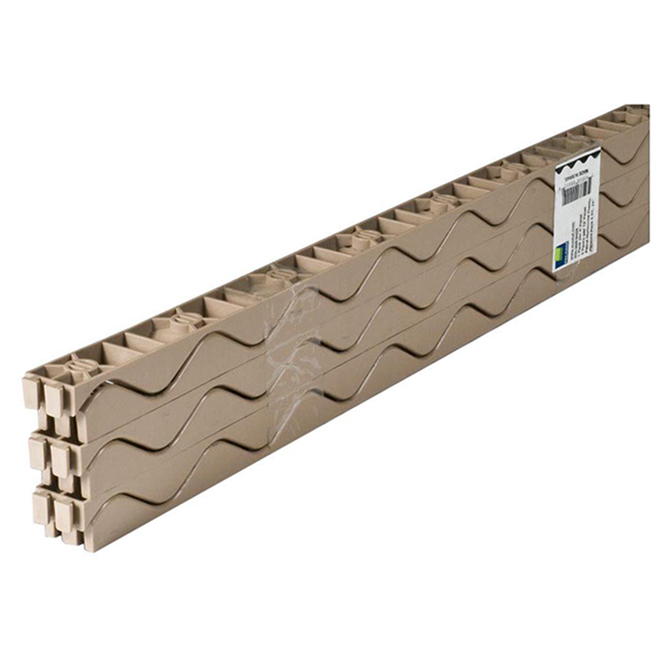 Vic West Palruf 6-Pack Plastic Horizontal Roof Panel Strip - 24-in - Beige