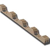 Vic West Suntuf Horizontal Closure - PVC - 2-ft - Brown