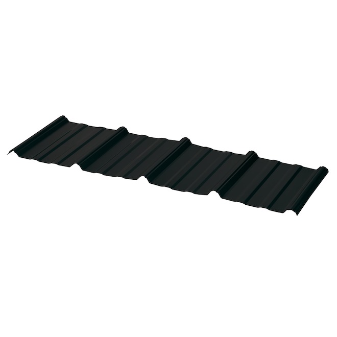 Revêtement de toiture Ultravic 36 po l. x 10 pi L. en acier de calibre 28 noir