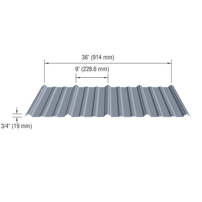 Revêtement de toiture Ultravic 36 po l. x 10 pi L. en acier de calibre 28 noir