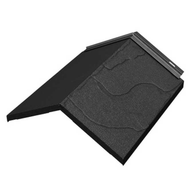 Metal Ridge Ridge VICWEST True Nature North Ridge Slate Metal Roof Ridge 11.86-in Ebony ...