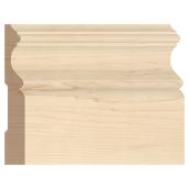 Plinthe en érable, 5/8 po x 4 1/4 po, naturel