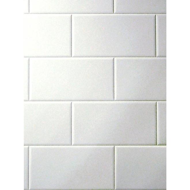 Richelieu Metroliner Tempered Hardboard Tileboard 4-ft x 8-ft White