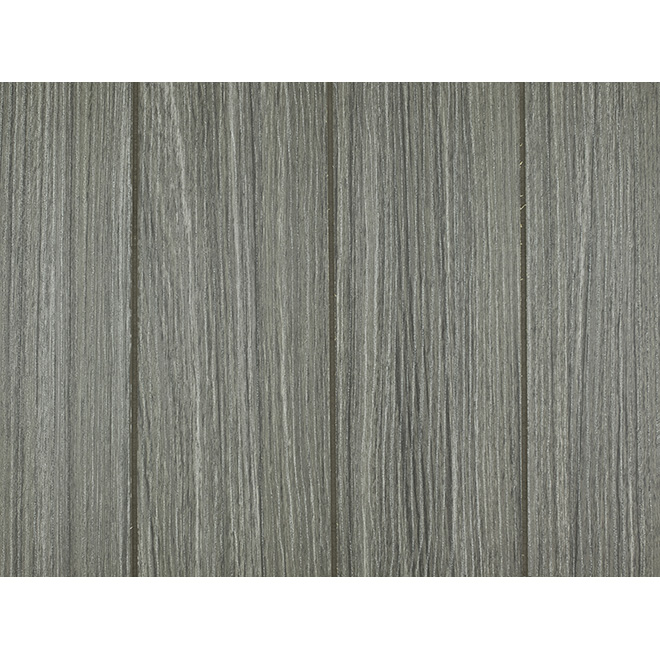 Panneau préfini rainuré en contreplaqué, grain bois gris