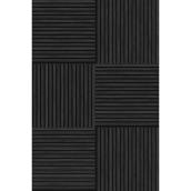 Richelieu Grooved Acoustic Tiles 24 x 95-in in Grey/Black