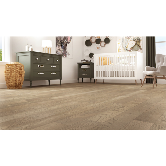 Plancher en bois d'ingénierie SCP Goodfellow 6,5 po x 48 po x 6,8 mm, érable, miel