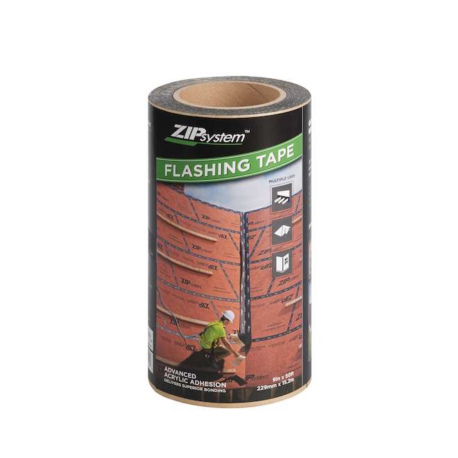 ZIP SYSTEM 9-in x 50-ft Black Waterproof Flashing Tape