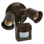 Motion-Activated Halogen Security Light - Bronze
