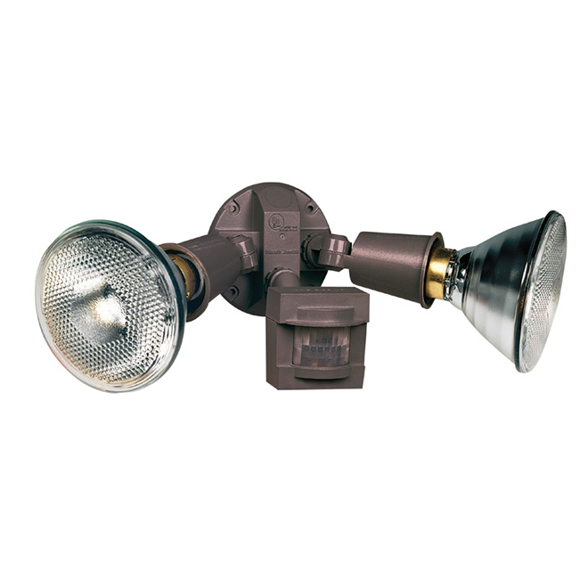 Lumière de sécurité halogène, détecteur de mouvement, bronze
