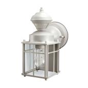 Globe Wall Mount Lantern with Motion Sensor - Matte White