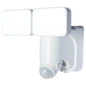 Globe Double Solar LED Motion Activated Security Light - Power Reserve Technology - 180° - White