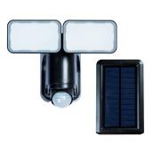 Lumière de sécurité solaire, double DEL avec détecteur, noir
