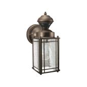 Globe Decorative Outdoor Wall Light with 150° Motion Sensor - Oil-Rubbed Bronze