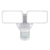 Lumière de sécurité Globe avec détection de mouvement, 2 lumières DEL, 180 degrés, 2000 lumens, blanc