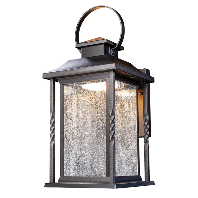 Globe Outdoor Wall Lantern - Dusk-to-Dawn - LED - 14-in