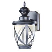 Globe Motion Activated Outdoor Wall Lantern - 150° - Black