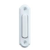 Globe White Metal Lighted Wired Doorbell Push Button
